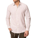 Camicia uomo in lino e cotone collo francese - slim fit