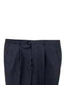 Pantalone sartoriale classico uomo drop 0 con pinces in misto fresco lana Tasmania