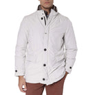 Giaccone casual uomo in tessuto tecnico color bianco