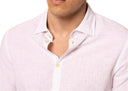 Camicia uomo in puro lino con collo francese  - slim fit
