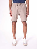 Bermuda uomo in cotone elasticizzato color beige