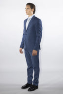 Abito uomo drop 7 sartoriale 2 bottoni Principe di Galles in misto lana