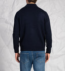 Cardigan uomo con zip in misto lana