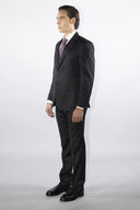 Abito uomo drop 6 sartoriale tre pezzi super 120’s nero fiammato