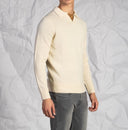 Maglia uomo con scollo a V in misto lana