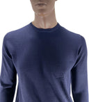 Maglia girocollo in misto lana merino