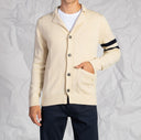 Cardigan uomo con bottoni in colorazione beige