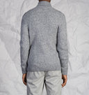 Maglia uomo a collo alto in misto lana