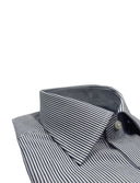 Camicia uomo Bagariny sartoriale in cotone popeline bastoncino blu - regular fit