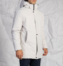 Parka uomo in tessuto tecnico idrorepellente e antivento