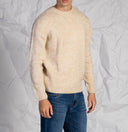 Maglia uomo a girocollo in filato misto lana