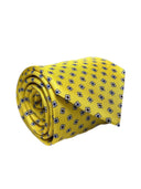 Cravatta in pura seta Antica Sartoria Napoletana cucita a mano con fondo giallo