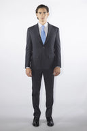 Abito uomo drop 6 sartoriale 2 bottoni antracite in pura lana super 120's