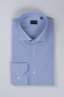 Camicia uomo Bagariny sartoriale in cotone popeline stretch millerighe - slim fit