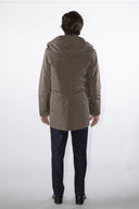 Cappotto tecnico da uomo con cappuccio e interno in piumino estraibili