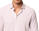 Camicia uomo in lino e cotone collo francese - slim fit