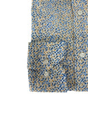 Camicia uomo Bagariny sartoriale in cotone popeline stretch con microfantasia - slim fit