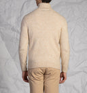 Maglia uomo a collo alto in misto lana