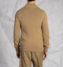 Cardigan uomo con bottoni e zip in misto lana