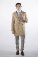 Cappotto classico monopetto uomo sartoriale in lana e cashmere