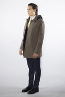 Cappotto tecnico da uomo con cappuccio e interno in piumino estraibili