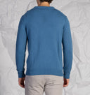 Maglia uomo girocollo a trecce in misto lana