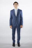 Abito uomo drop 7 sartoriale 2 bottoni Principe di Galles in misto lana