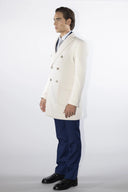 Cappotto doppiopetto sartoriale da uomo in pregiata lana