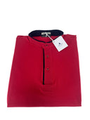 Polo uomo Ardenti in cotone elasticizzato con collo coreano