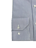 Camicia uomo Bagariny sartoriale in cotone popeline bastoncino blu - regular fit