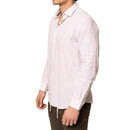 Camicia uomo in lino e cotone collo francese - slim fit