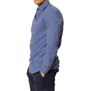 Camicia uomo in puro lino con collo francese  - slim fit