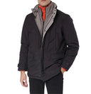 Giaccone casual uomo in tessuto tecnico color nero