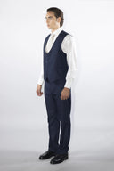 Abito uomo 3 pezzi sartoriale 2 bottoni drop 4 in misto lana