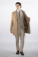 Cappotto doppiopetto sartoriale da uomo in pregiata lana