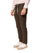 Pantalone uomo in lino e cotone con coulisse – slim fit