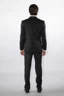 Abito uomo drop 6 sartoriale tre pezzi super 120’s nero fiammato