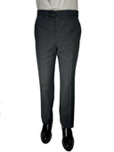 Pantalone classico sartoriale uomo Roberti drop 4 con pinces in misto fresco lana Tasmania