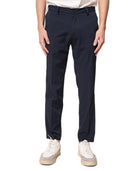 Pantalone uomo in tessuto tecnico spandex blu