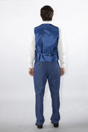 Abito uomo 3 pezzi sartoriale 2 bottoni drop 4 in misto lana