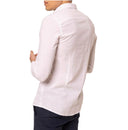 Camicia uomo in puro lino con collo francese  - slim fit