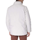 Giaccone casual uomo in tessuto tecnico color bianco