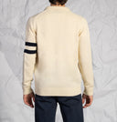 Cardigan uomo scollo a V con bottoni in misto lana