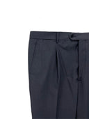 Pantalone sartoriale classico uomo drop 0 con pinces in misto fresco lana Tasmania