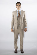 Abito uomo 3 pezzi sartoriale 2 bottoni drop 4 in misto lana