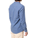 Camicia uomo in puro lino collo coreano tinta unita – slim fit
