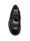 Mocassino classico uomo Antica Sartoria Napoletana con nappine in pelle abrasivata nera