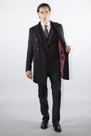 Cappotto doppiopetto sartoriale da uomo in pregiata lana