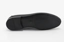 Mocassino classico uomo Antica Sartoria Napoletana con nappine in pelle liscia nera