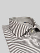 Camicia uomo Bagariny sartoriale in cotone popeline stretch bastoncino - slim fit